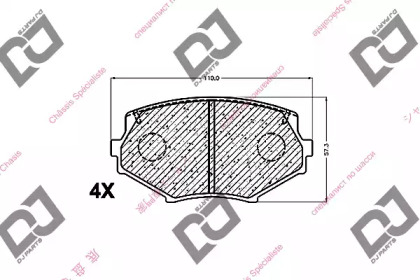 Комплект тормозных колодок DJ PARTS BP1227